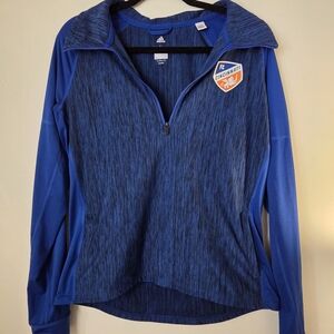 Adidas Blue and Black FC Cincinnati Quarter-Zip